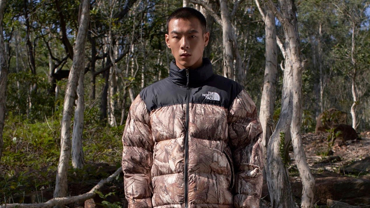 The North Face "Kelp Tan Forest Floor Print"