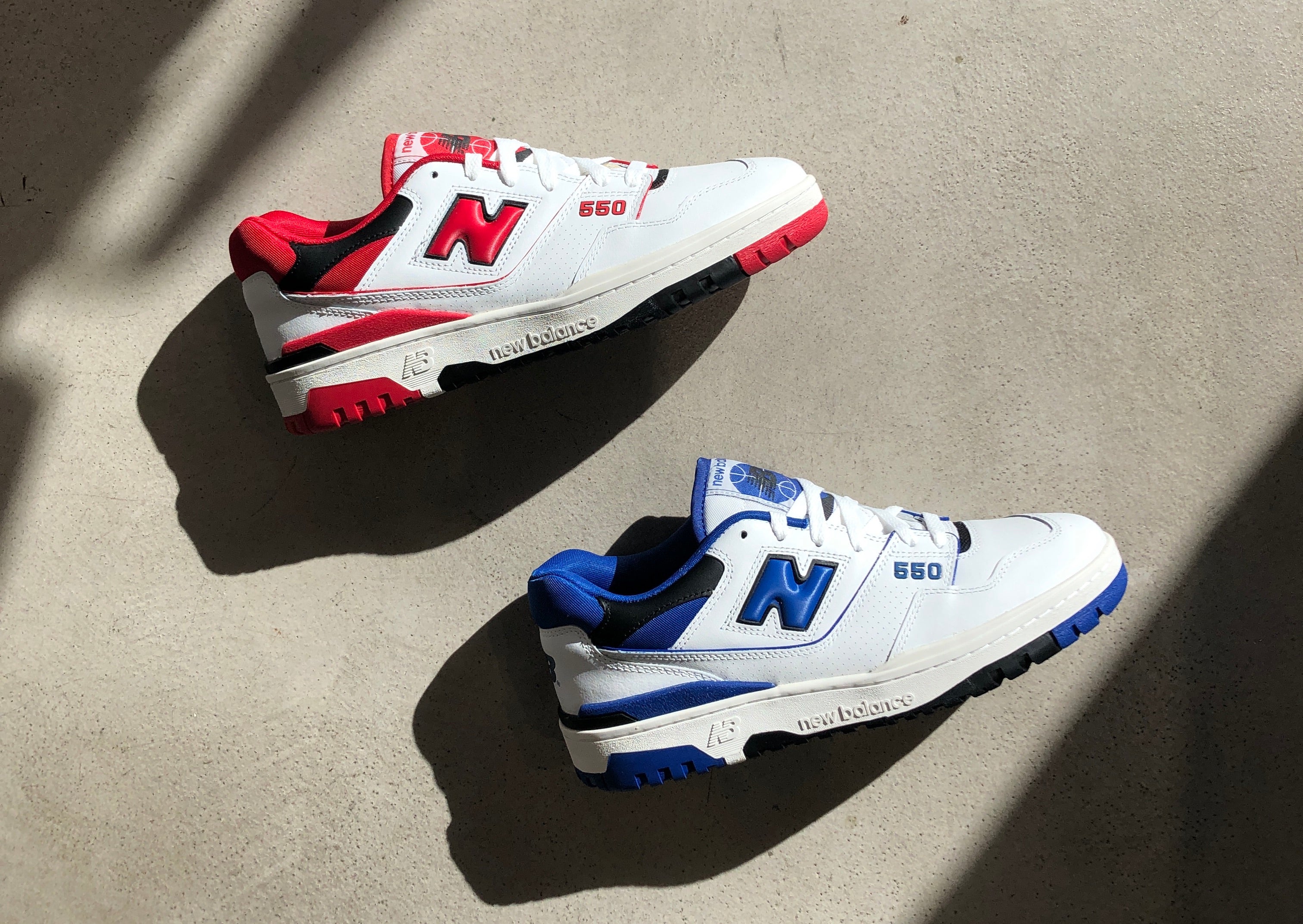 New Balance 550 "White/Red" & "White/Royal"